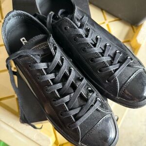 Converse Black Patent Leather Sneakers